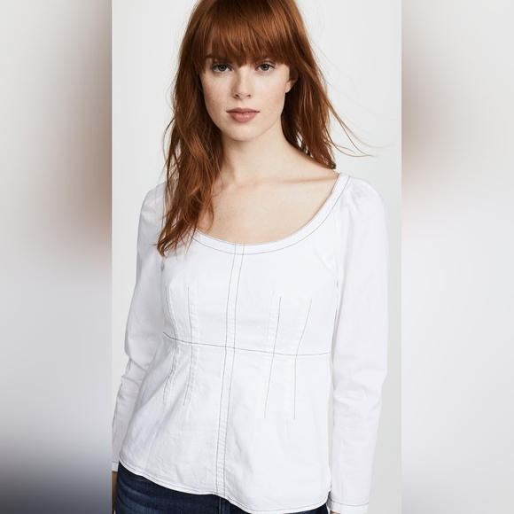 Rebecca Taylor Tops - NWT Rebecca Taylor White Structured Long Sleeve Top Sz M